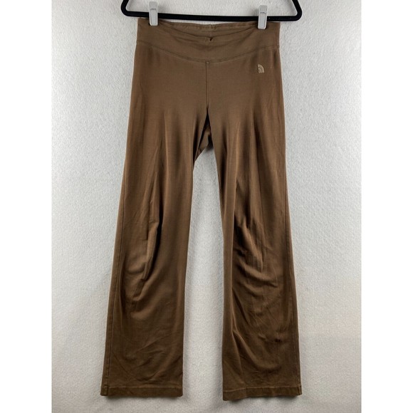 The North Face Pants Womens S Small Brown Yoga Pants Flared Pull On Stretch - Picture 1 of 16